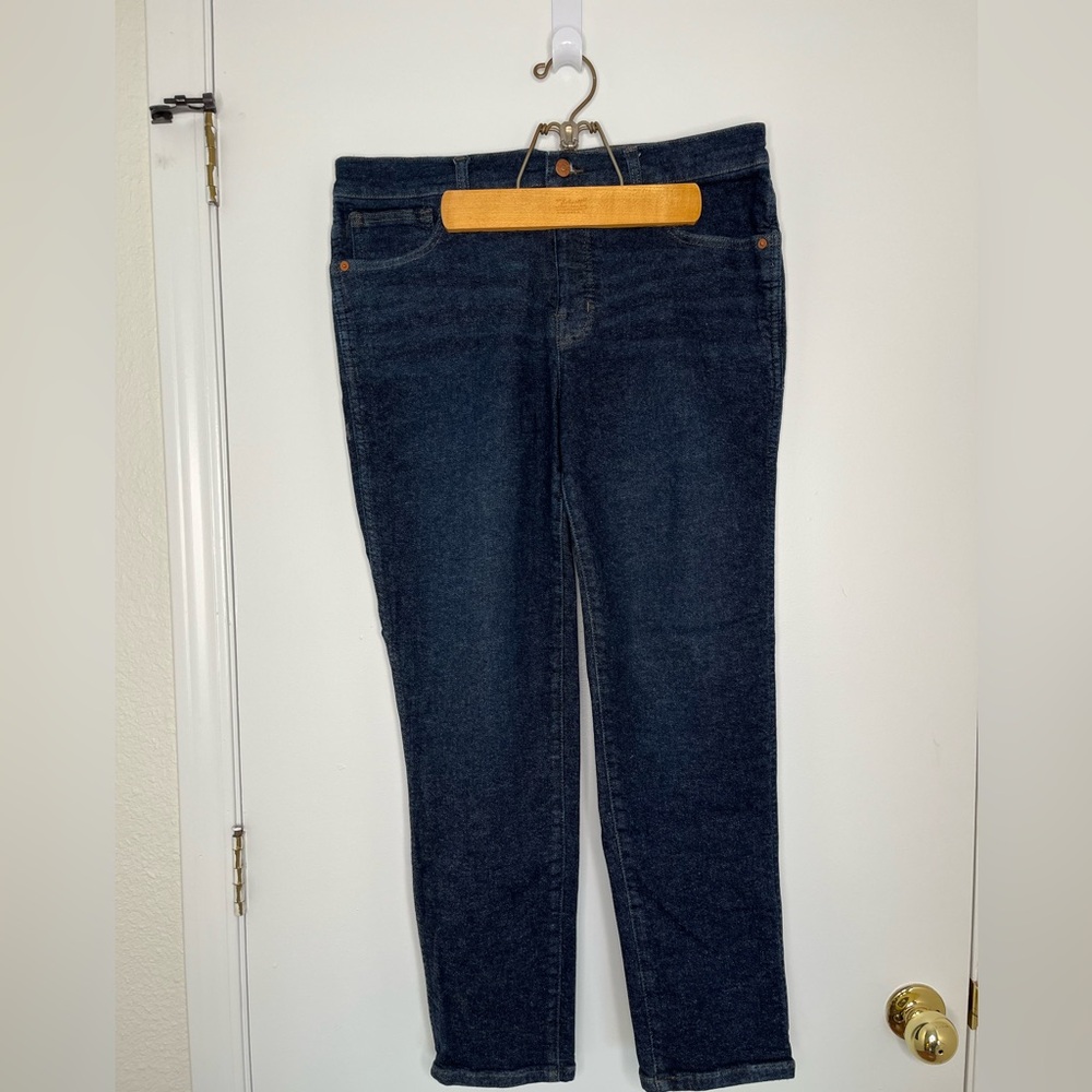 Madewell Women's Mid-Rise Stovepipe Dark Blue Straight Leg Jeans